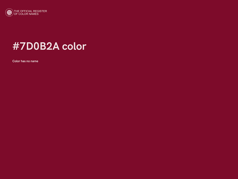 #7D0B2A color image