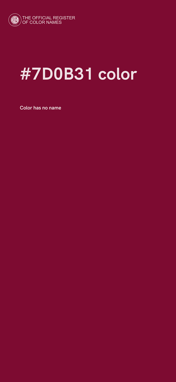 #7D0B31 color image