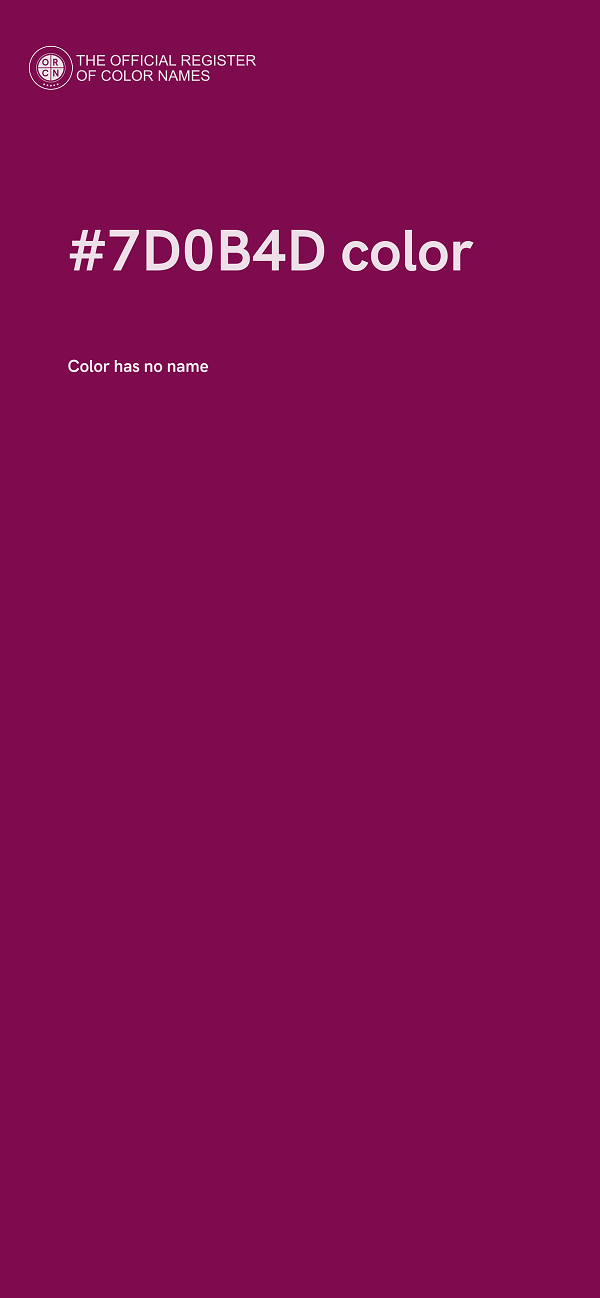 #7D0B4D color image