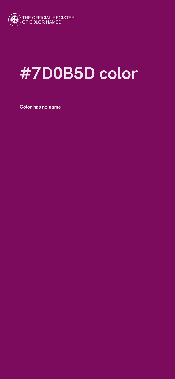 #7D0B5D color image
