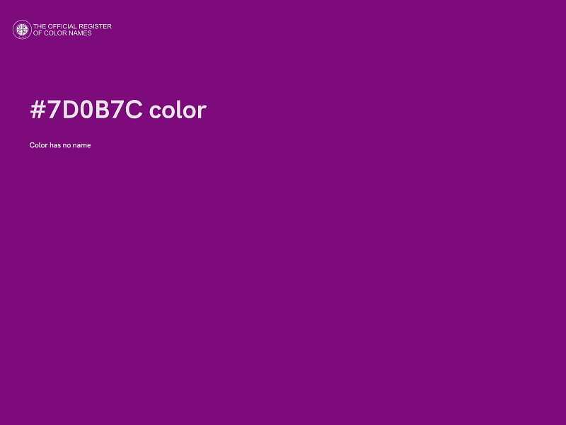 #7D0B7C color image