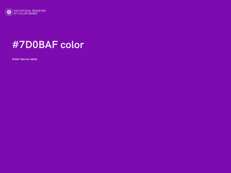 #7D0BAF color image