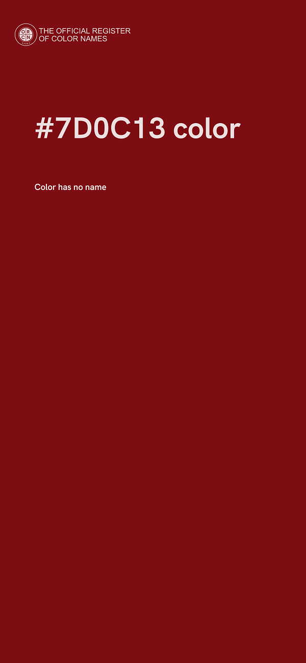 #7D0C13 color image