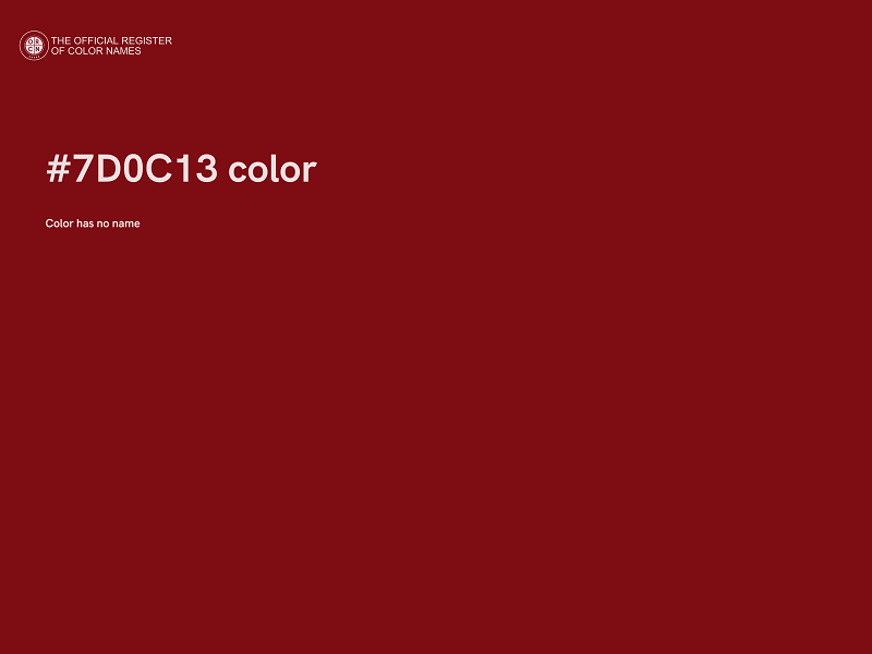 #7D0C13 color image