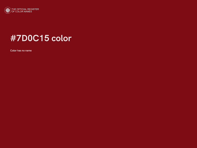 #7D0C15 color image