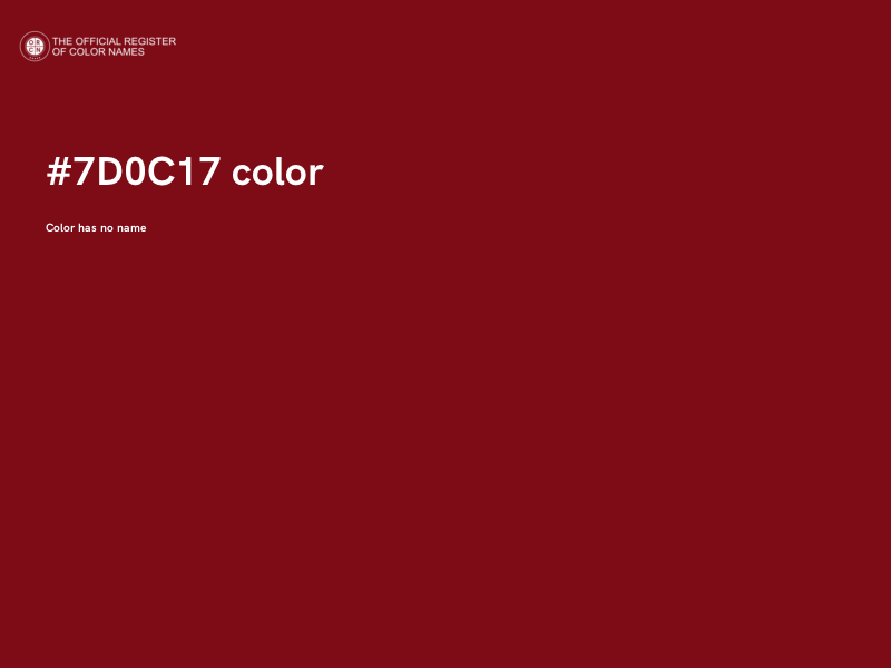 #7D0C17 color image