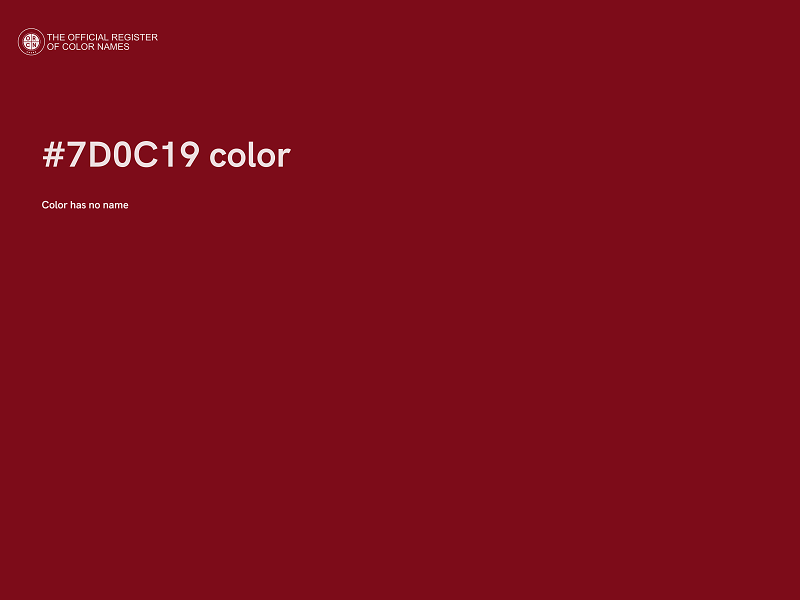 #7D0C19 color image