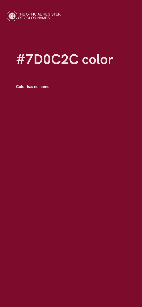 #7D0C2C color image