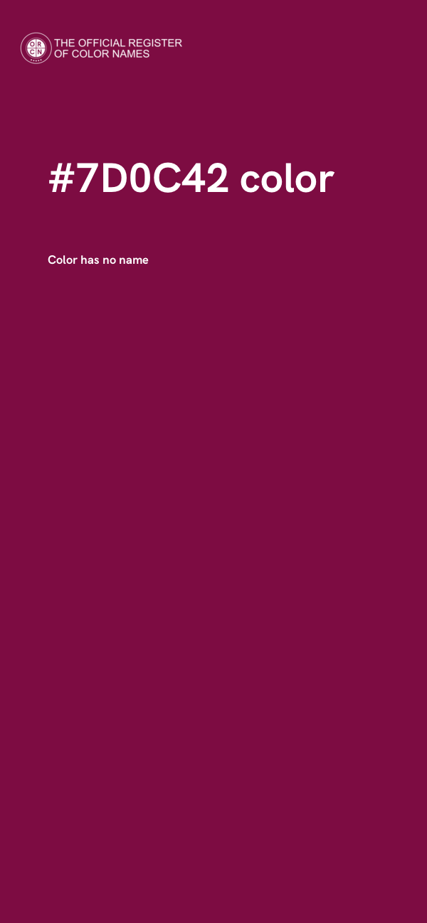 #7D0C42 color image
