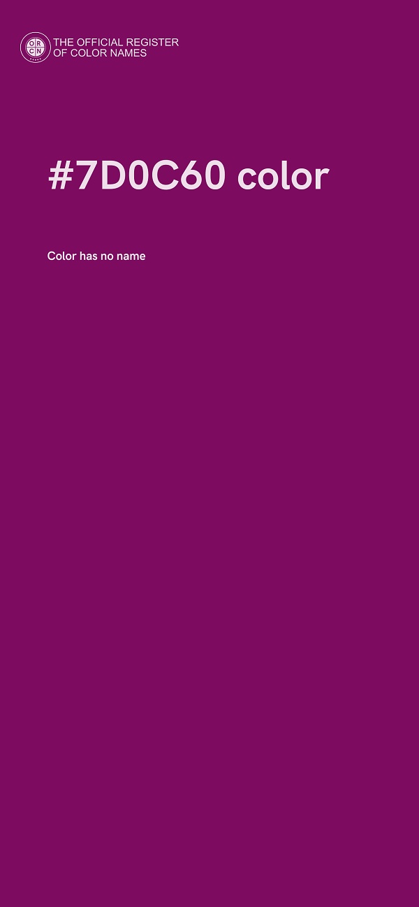 #7D0C60 color image