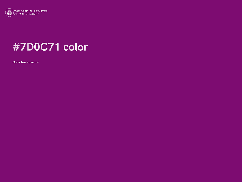 #7D0C71 color image