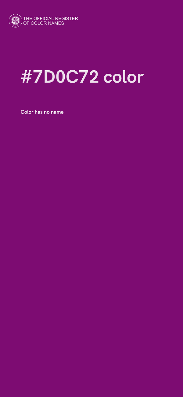 #7D0C72 color image