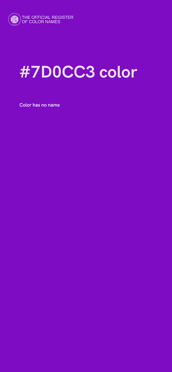 #7D0CC3 color image