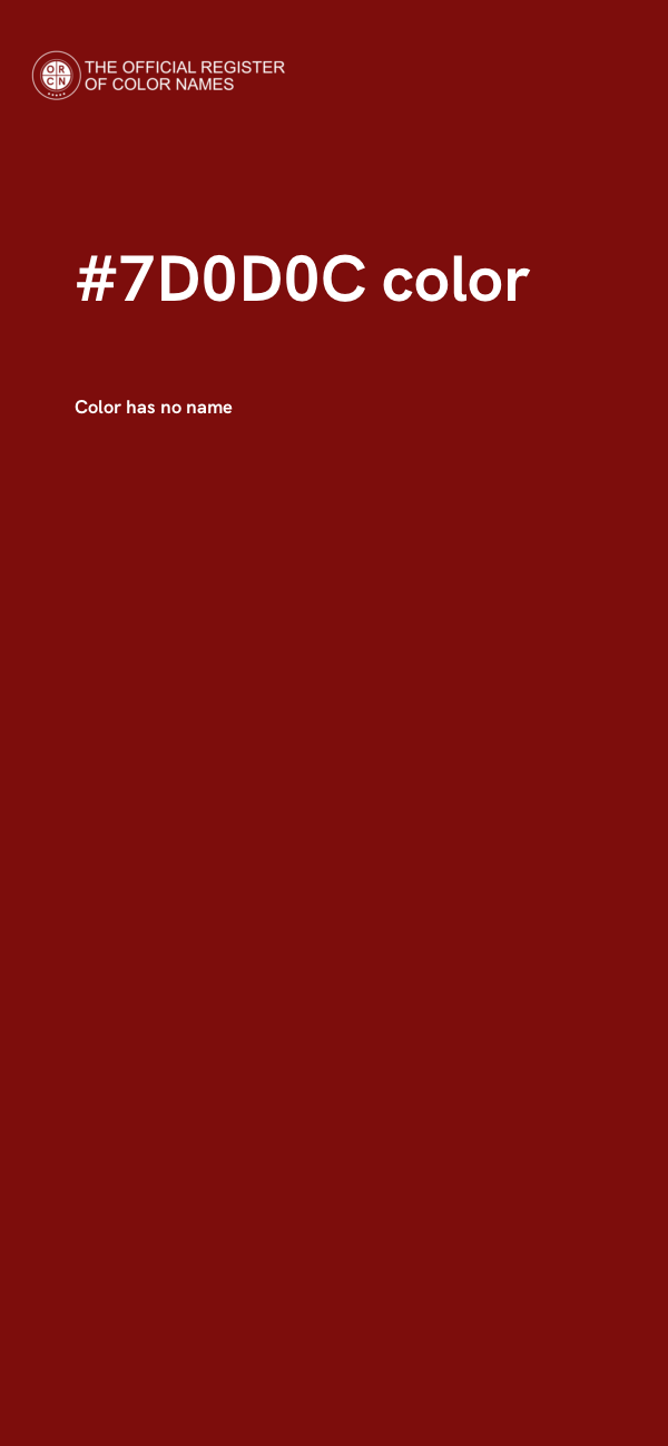 #7D0D0C color image