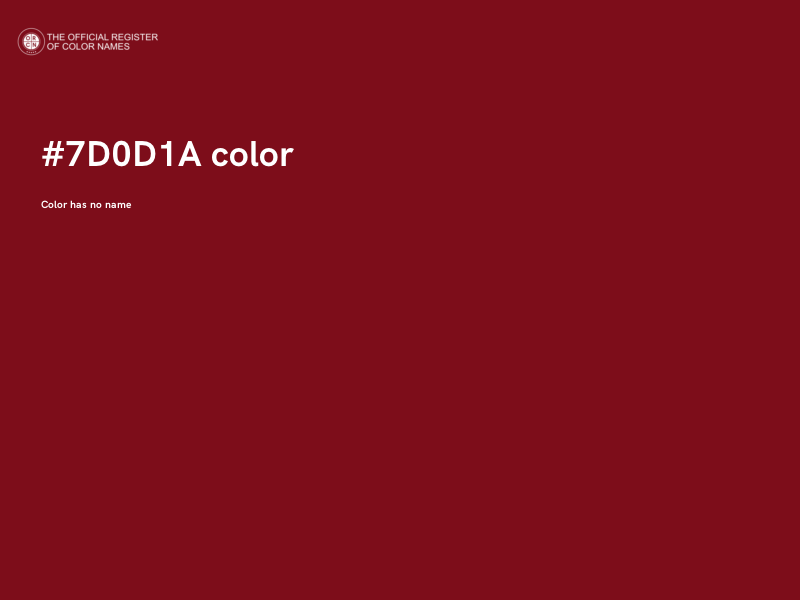 #7D0D1A color image