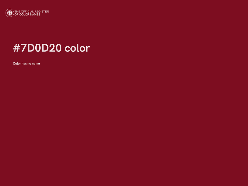 #7D0D20 color image
