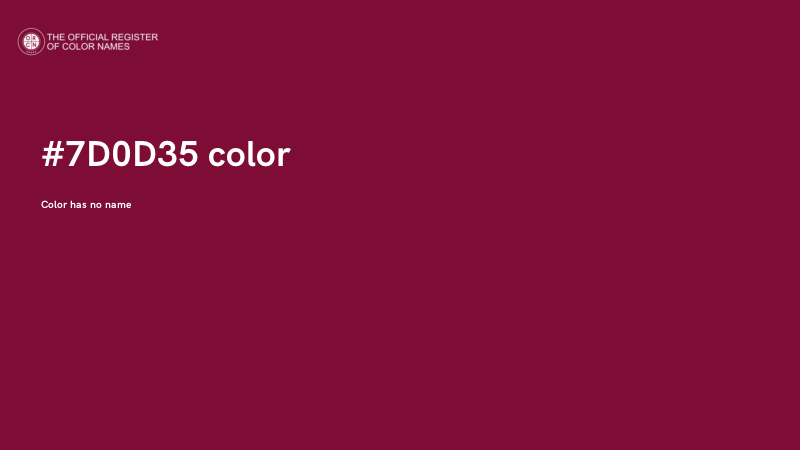 #7D0D35 color image