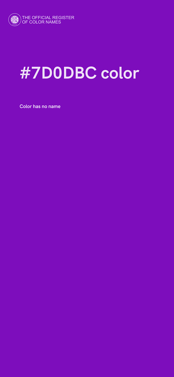 #7D0DBC color image