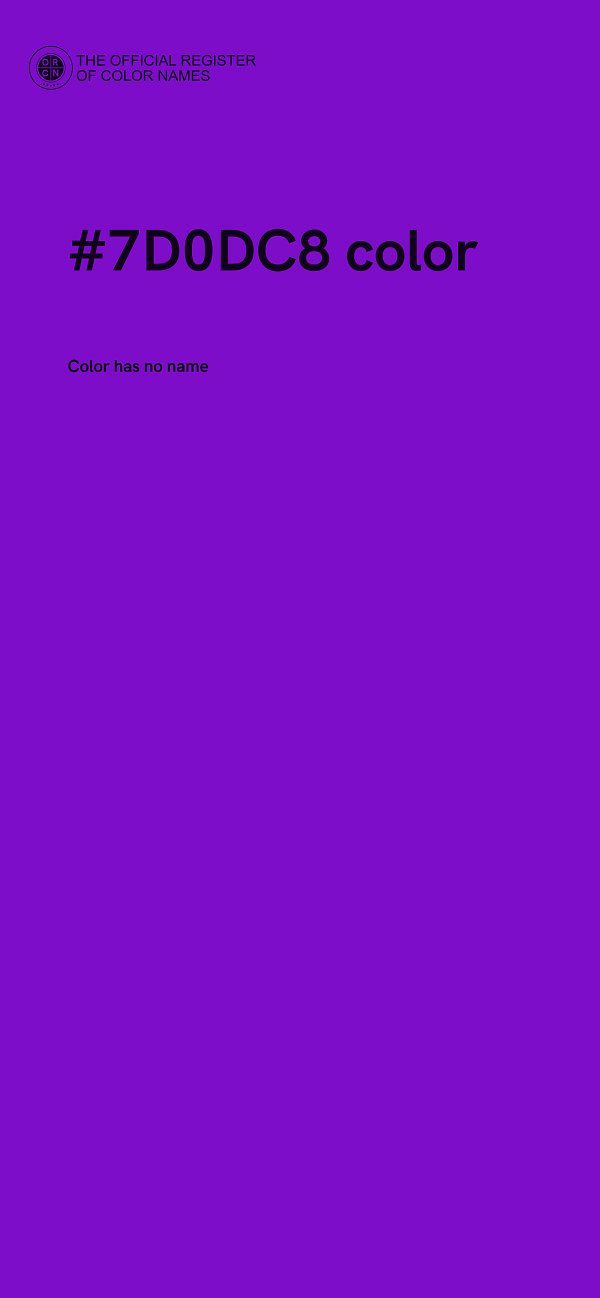 #7D0DC8 color image