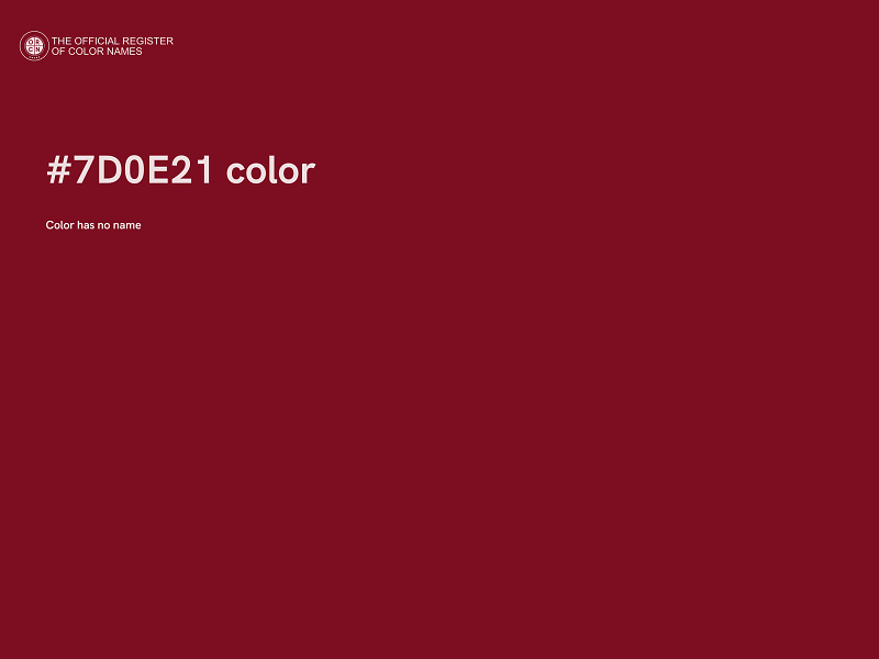 #7D0E21 color image