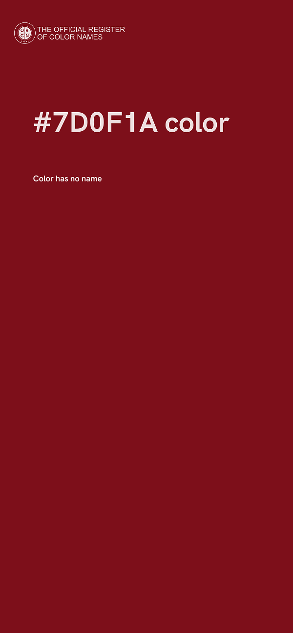 #7D0F1A color image