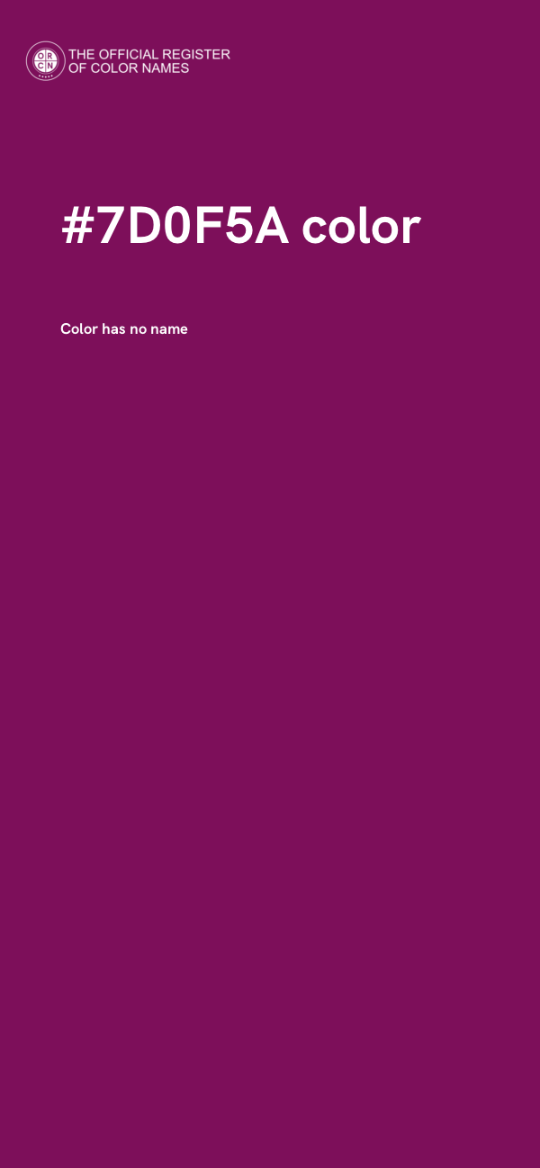 #7D0F5A color image