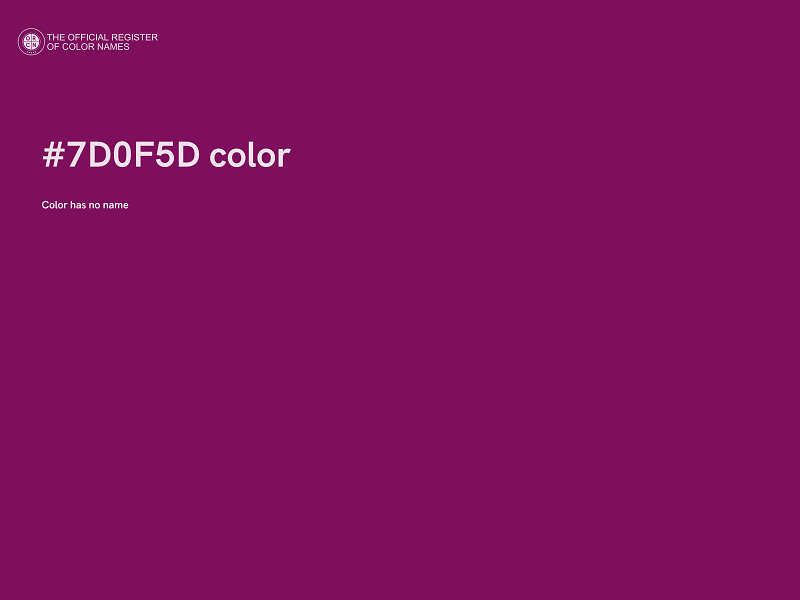 #7D0F5D color image