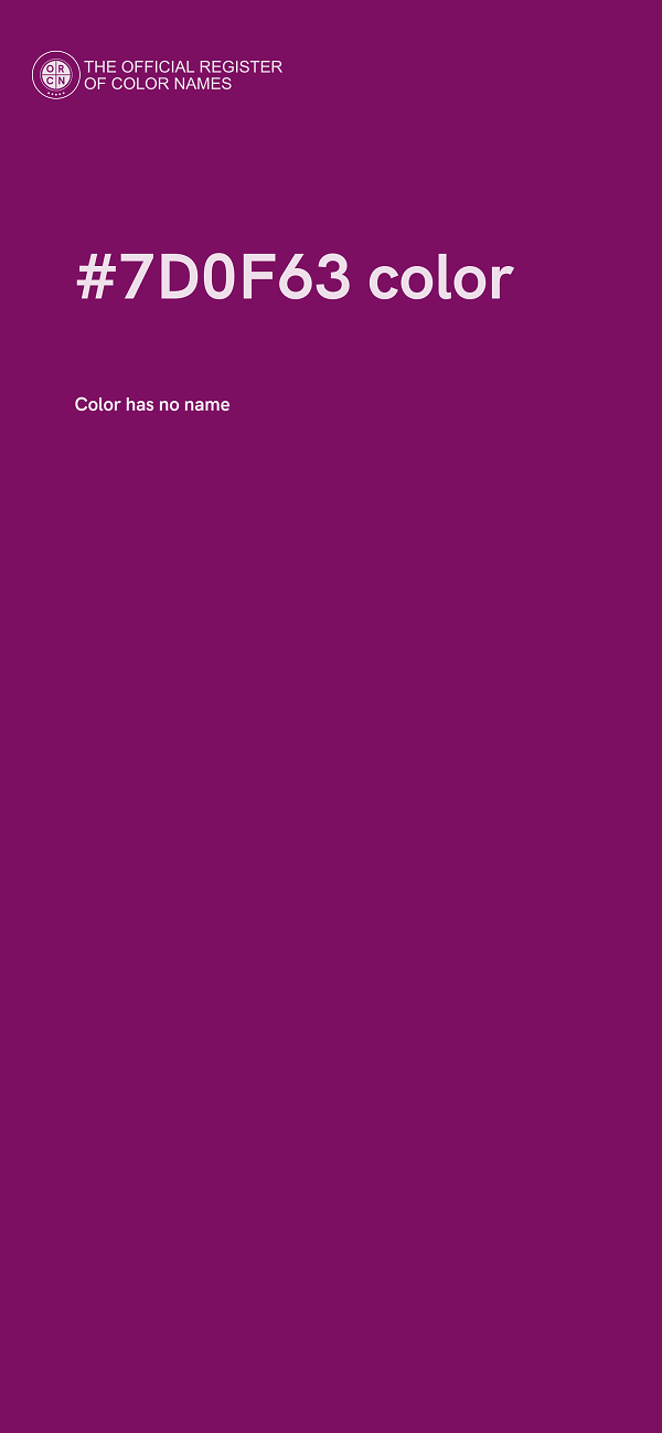 #7D0F63 color image