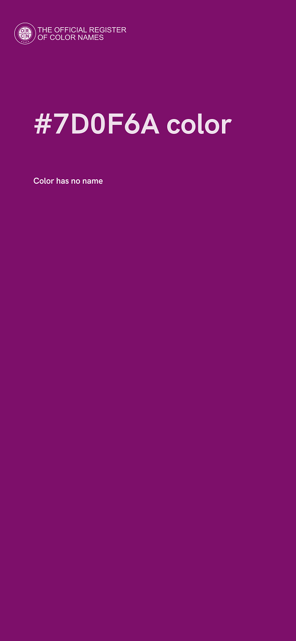 #7D0F6A color image
