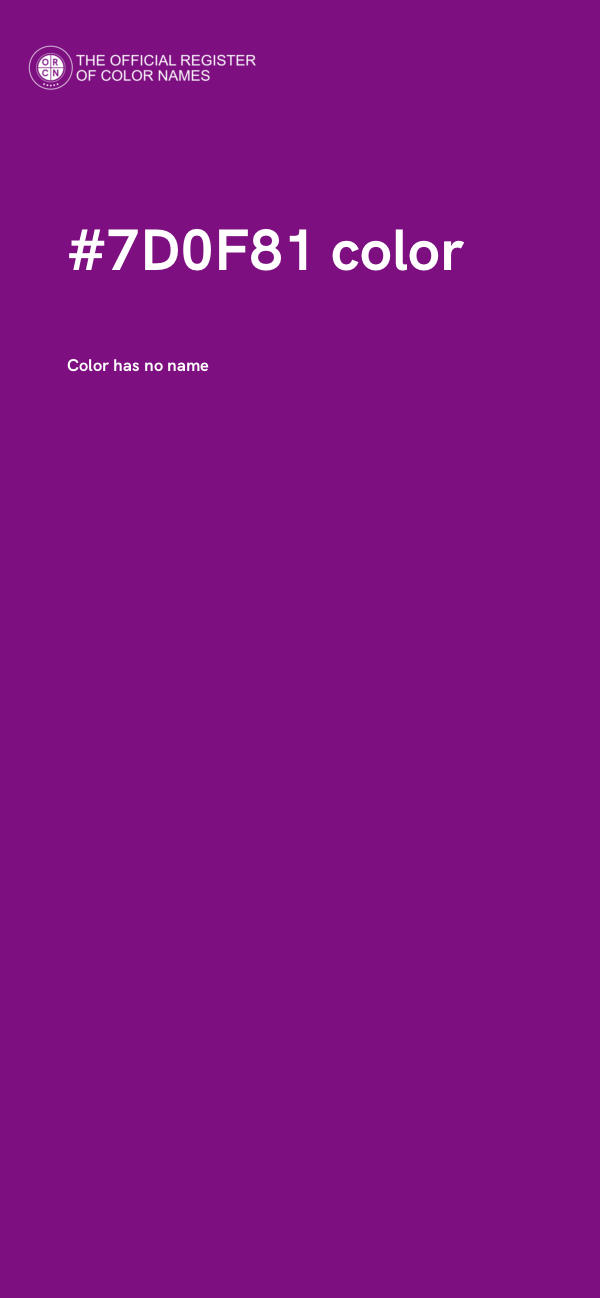 #7D0F81 color image