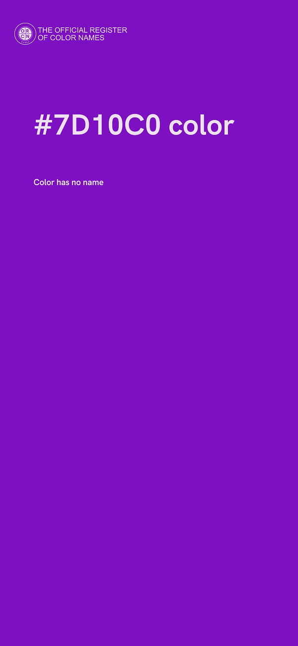 #7D10C0 color image