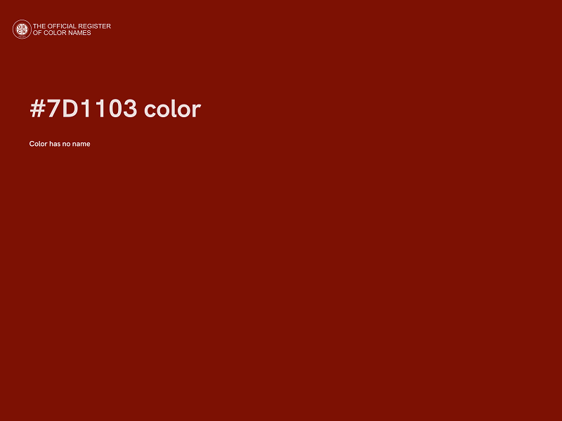 #7D1103 color image