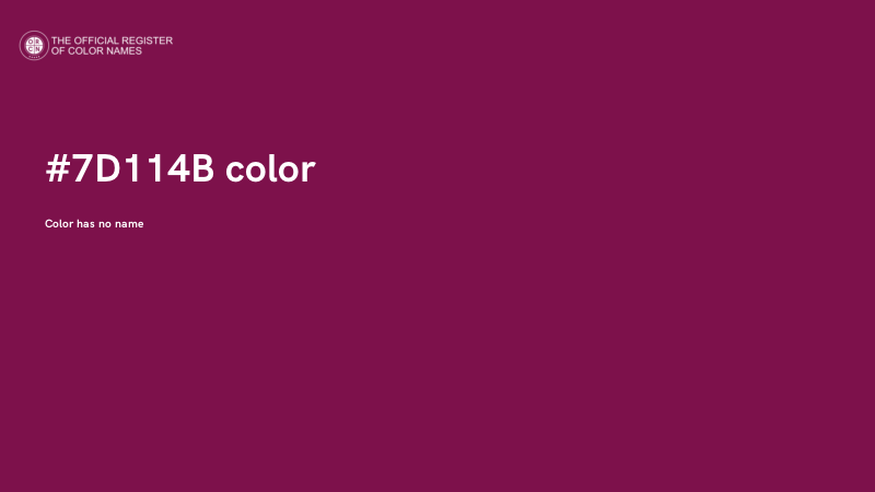 #7D114B color image