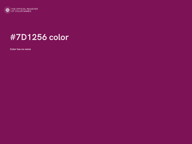#7D1256 color image