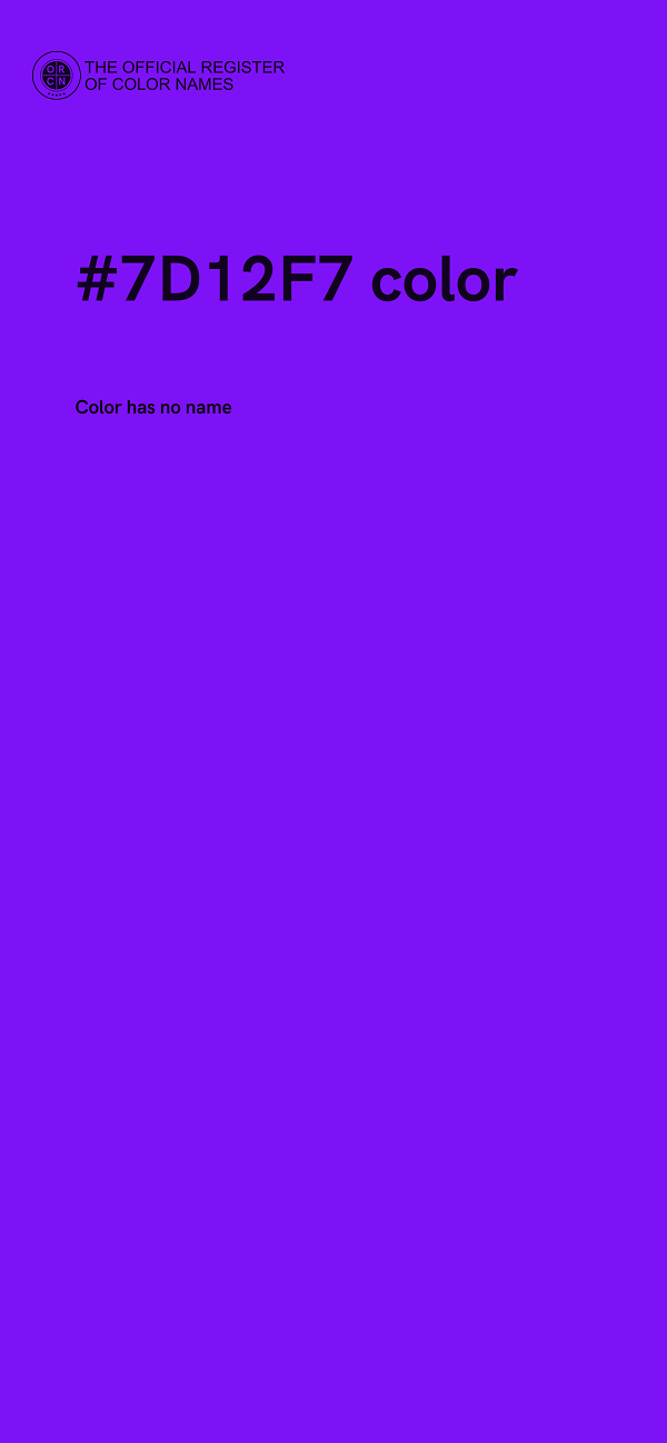 #7D12F7 color image