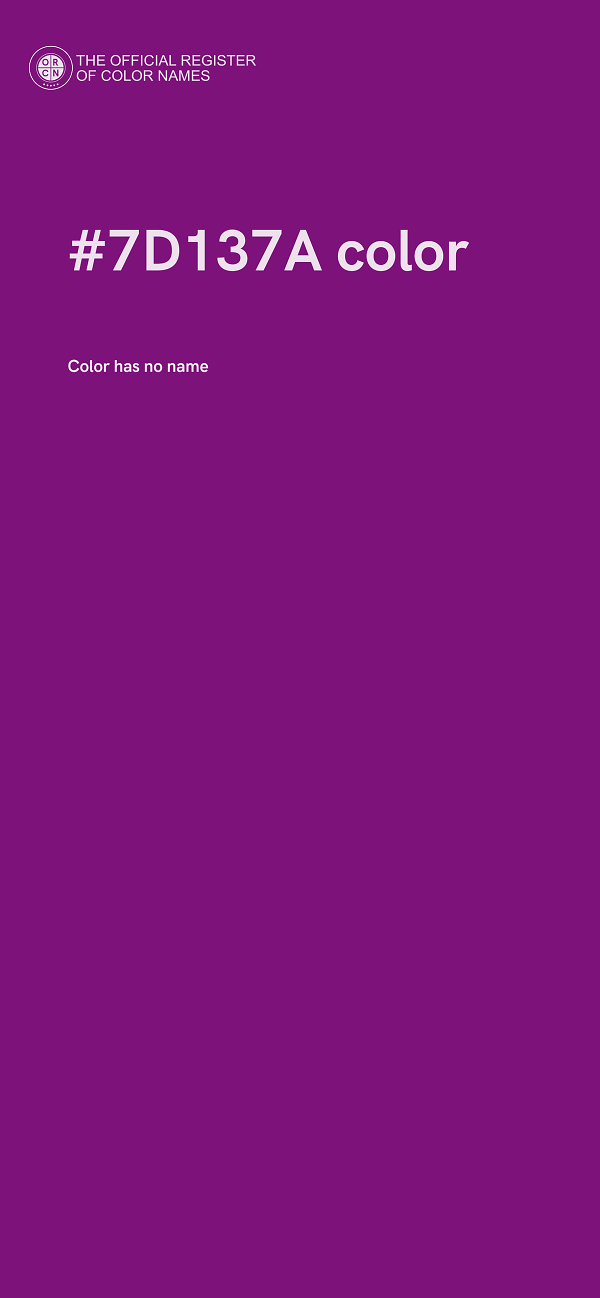 #7D137A color image