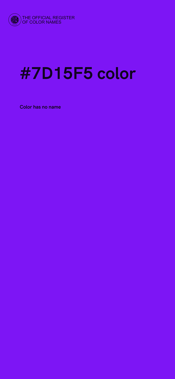 #7D15F5 color image
