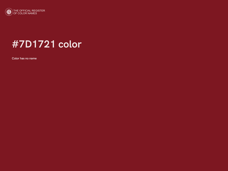 #7D1721 color image