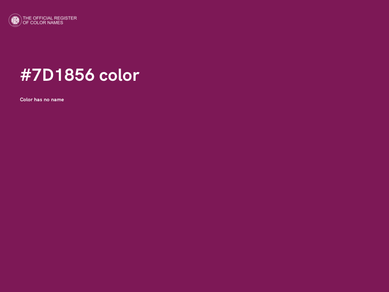 #7D1856 color image