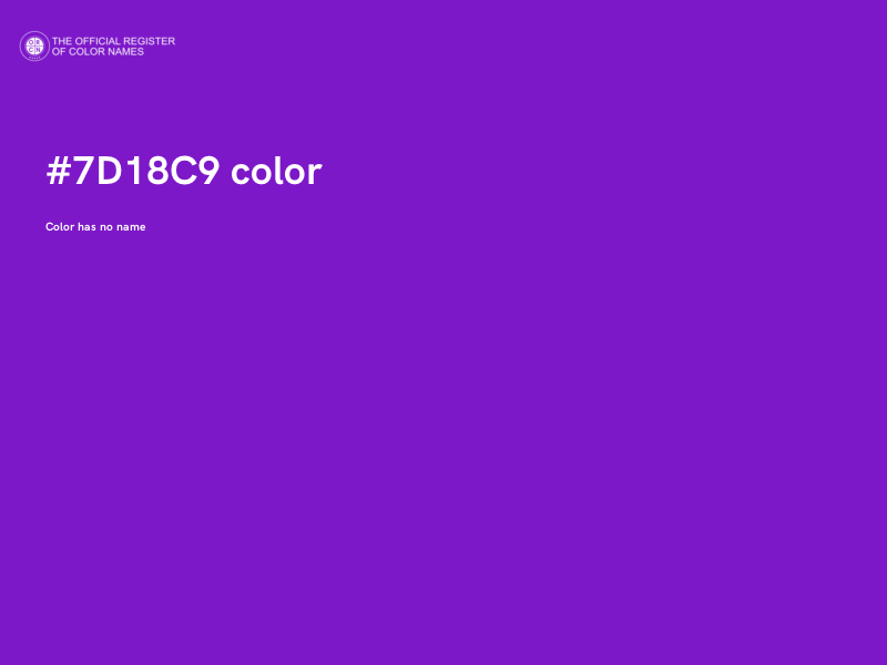 #7D18C9 color image