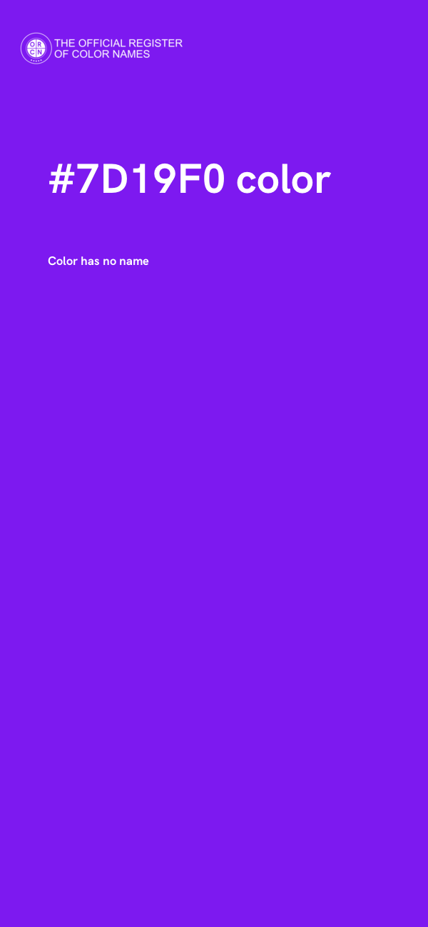 #7D19F0 color image