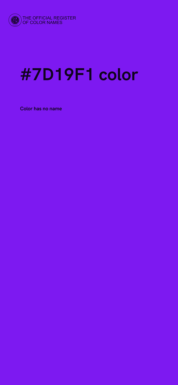 #7D19F1 color image