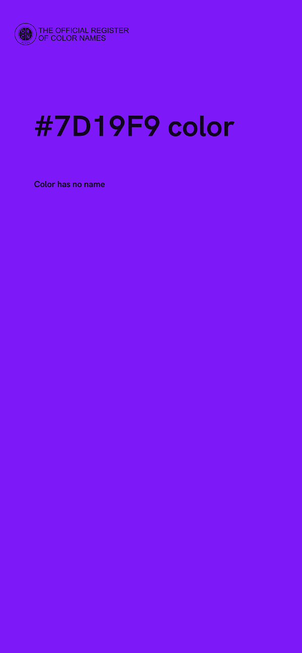 #7D19F9 color image