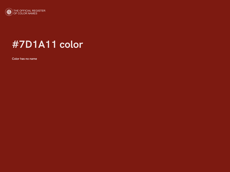 #7D1A11 color image