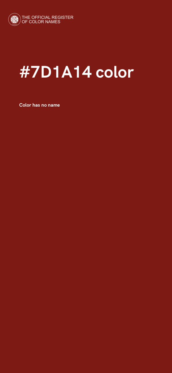 #7D1A14 color image