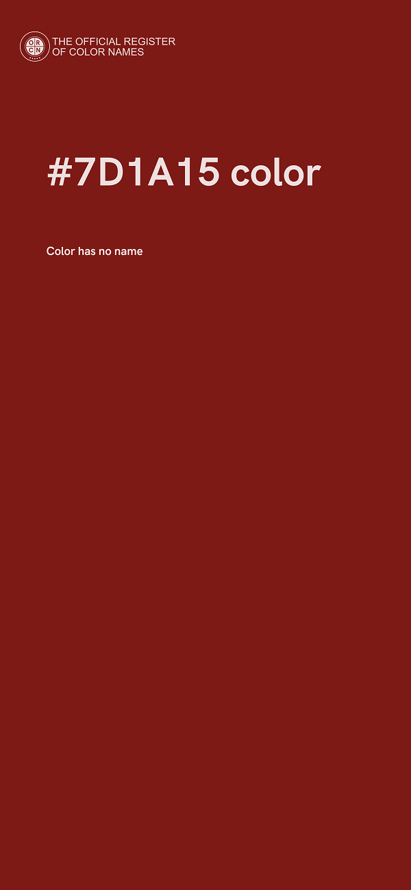 #7D1A15 color image