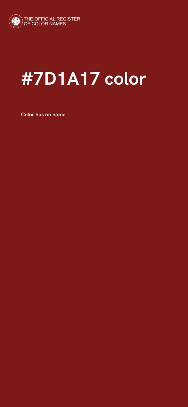 #7D1A17 color image