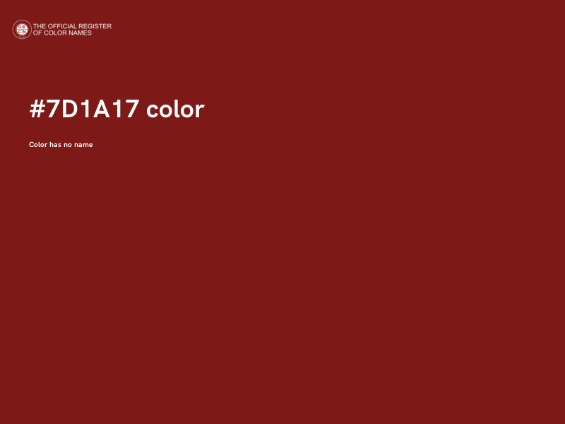 #7D1A17 color image
