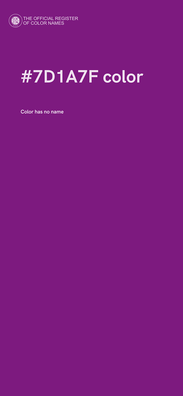 #7D1A7F color image