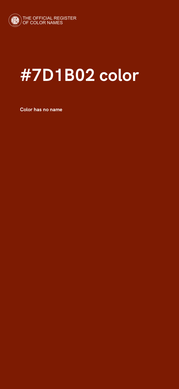 #7D1B02 color image